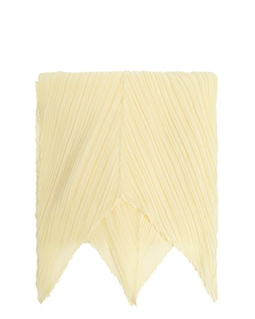 Pleats Please Issey Miyake Yellow Pleated Scarf