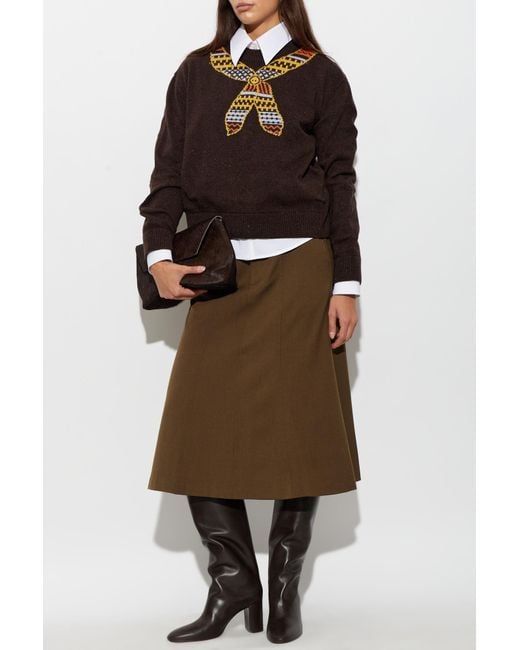 Moschino Black Sweater With A Colorful Pattern