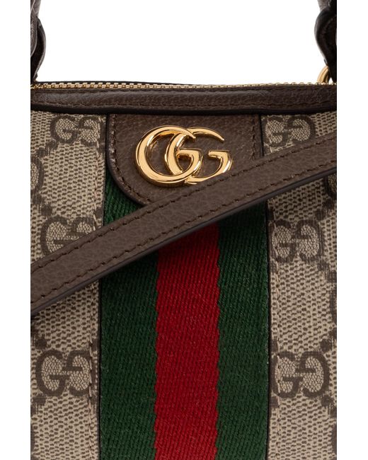 Gucci Brown 'ophidia Super Mini' Shoulder Bag,