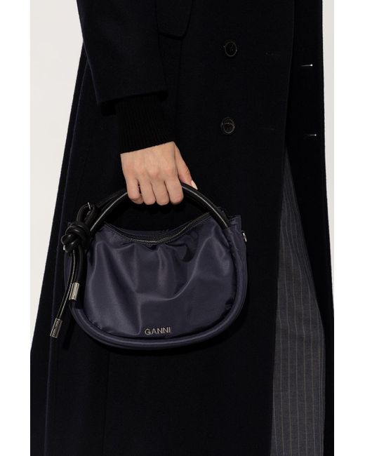 Ganni 'knot Mini' Shoulder Bag in Black | Lyst