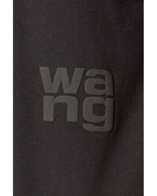 T By Alexander Wang Blue T-Shirt With Logo