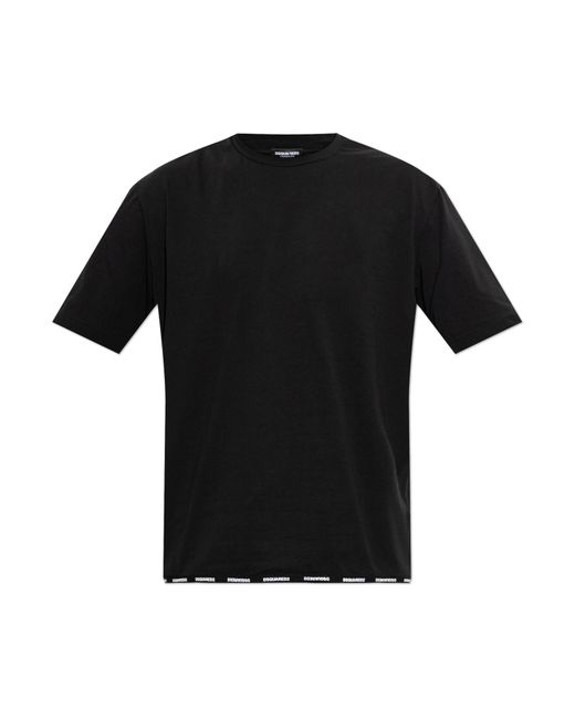 DSquared² Black T-Shirt From The 'Underwear' Line for men