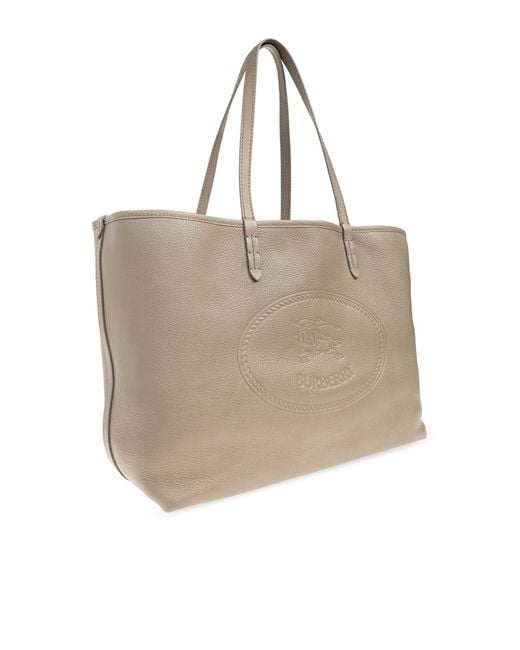 Burberry Gray "Highlands Medium" Shopper Bag