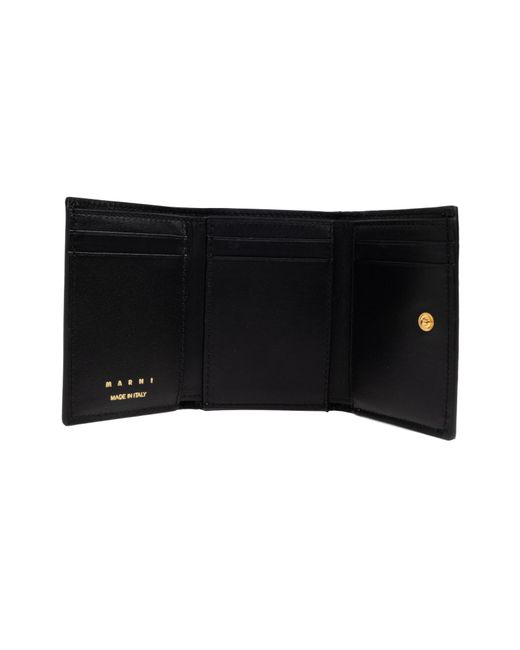 Marni Black Leather Wallet