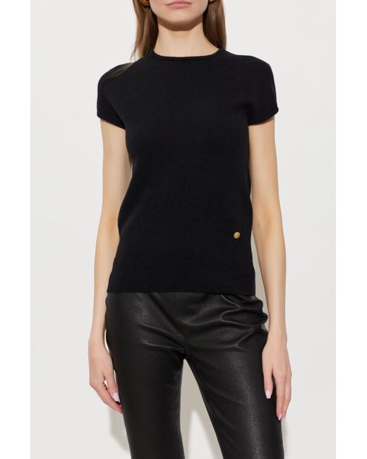 Balmain Black Top With "Logo" Application