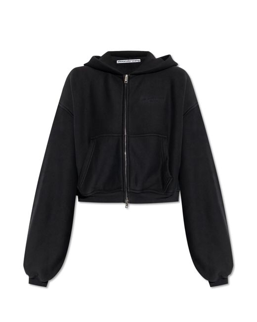 Alexander Wang Black Wide-Leg Sweatpants