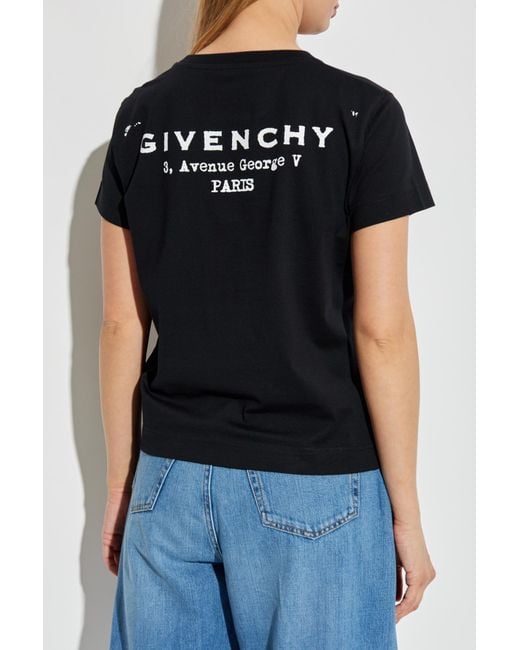 Givenchy Black T-Shirt With Printed Logo