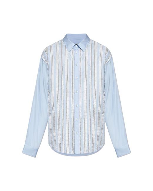 DSquared² Blue Striped Pattern Shirt for men