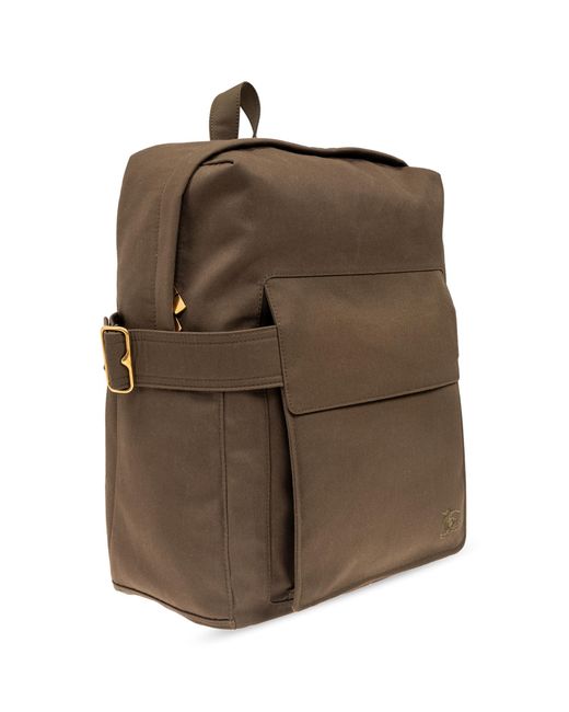 Burberry Brown Embroidered Backpack, for men