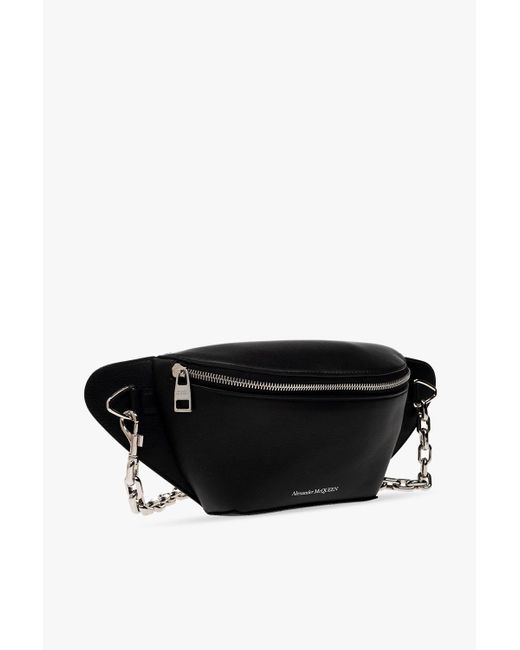 Alexander McQueen Black ‘Biker’ Belt Bag for men
