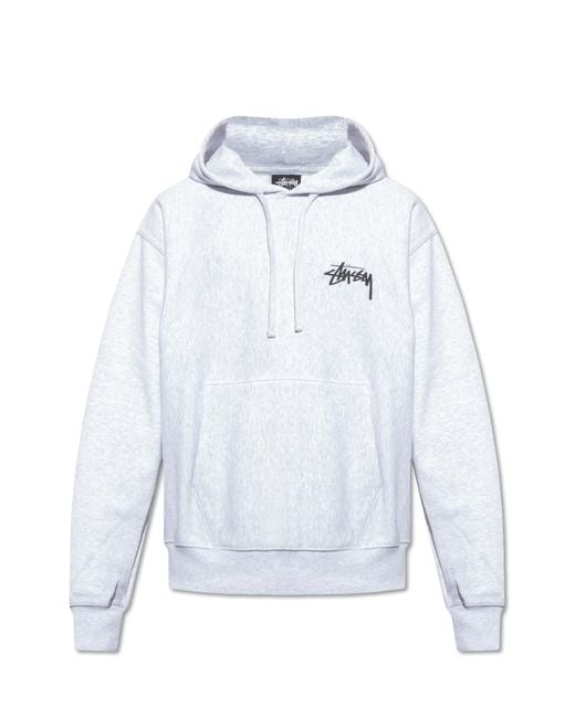 Stussy White Hoodie With Logo