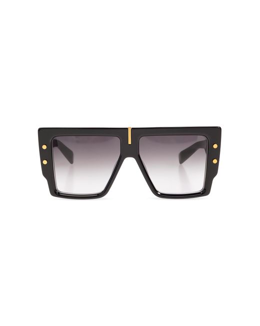 Balmain Black Square Frame Sunglasses,