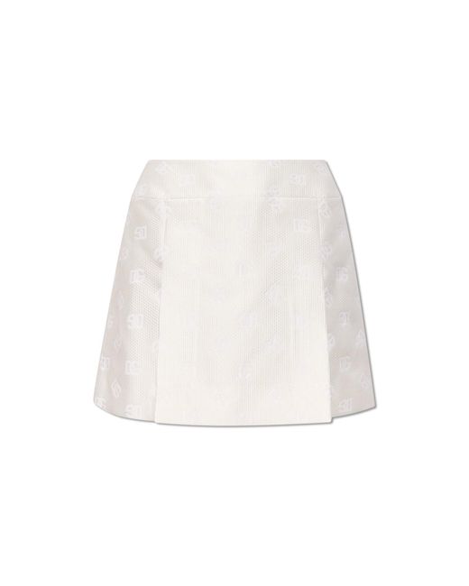 Dolce & Gabbana White Mini Skirt,