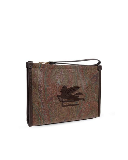 Etro Brown Patterned Clutch