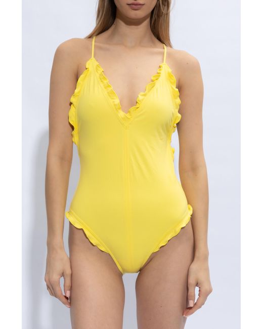 Ulla Johnson Yellow ‘Giordana’ One-Piece Swimsuit
