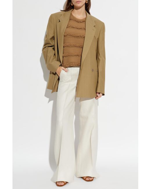 Max Mara White Linen Trousers "Badesse"