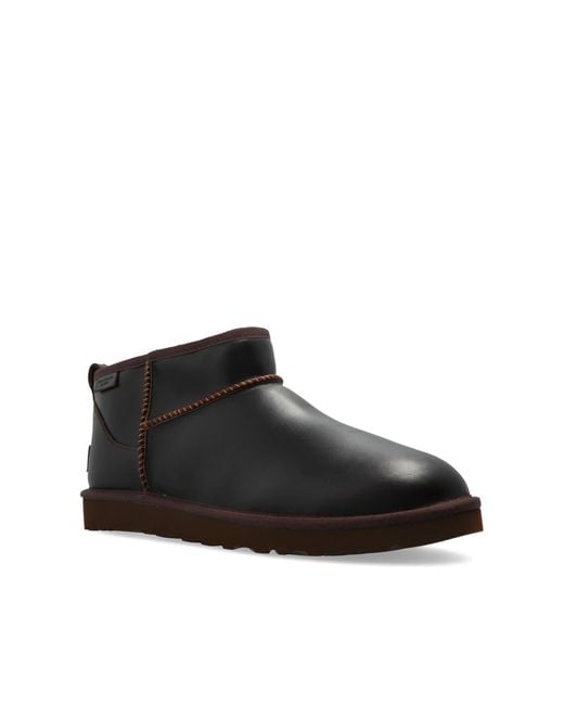 Ugg Black Snow Boots "Classic Ultra Mini" for men