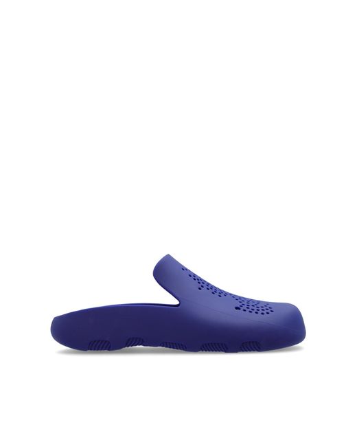 Burberry Blue Rubber Slides 'Stingray' for men