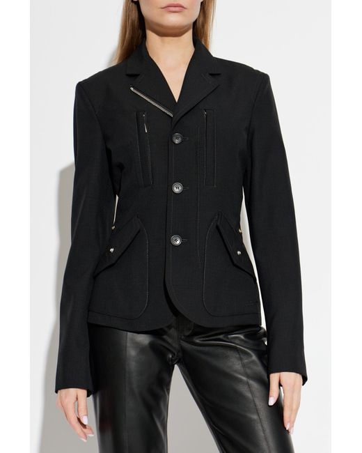 DSquared² Black Blazer With Multiple Pockets