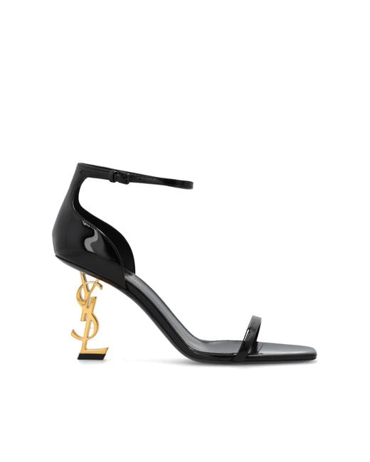 Saint Laurent Black ‘Opyum’ Heeled Sandals