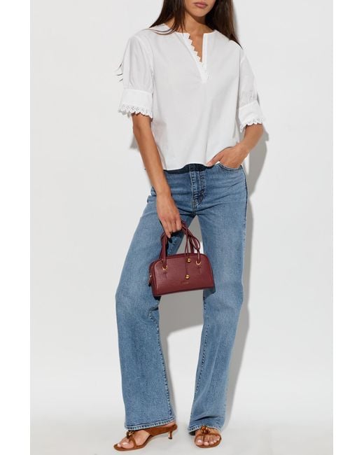 FRAME White V-Neck Top