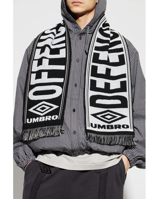 Umbro Black Scarf With Logo for men