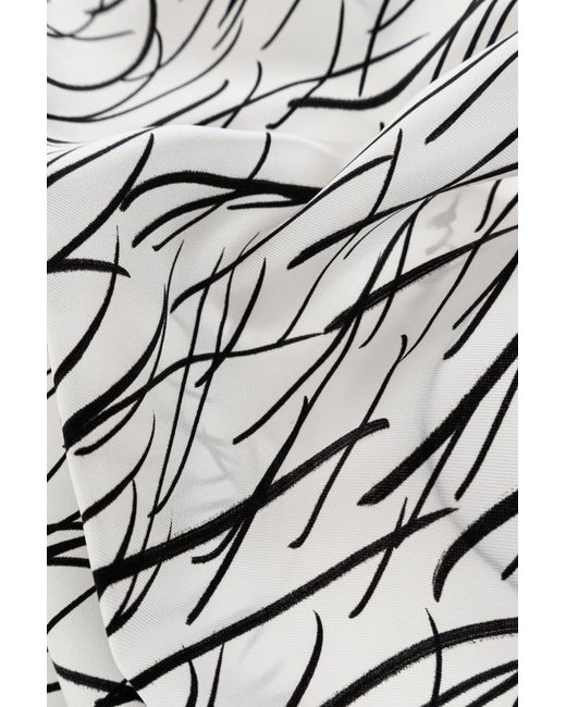 Jacquemus White Silk Scarf 'Herisson'