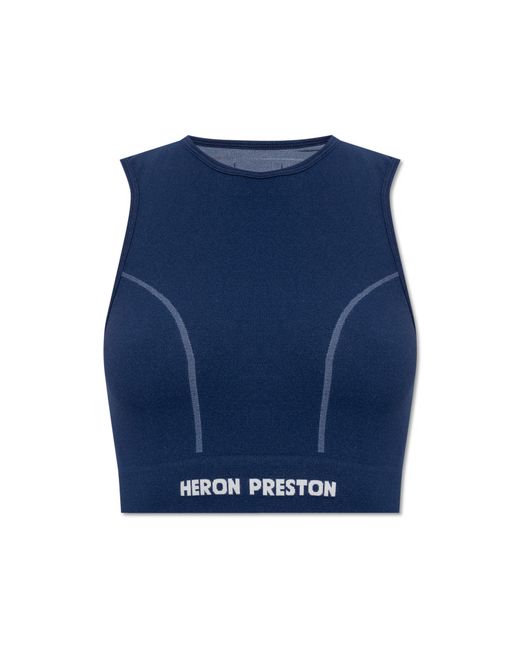 Heron Preston Blue Top With Logo