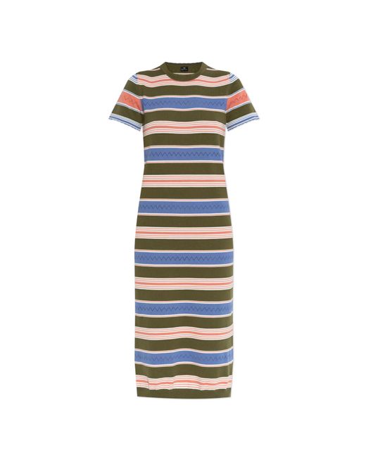 Paul Smith Multicolor Dress With Stripe Pattern