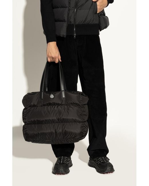 Moncler Black Shopper Bag for men