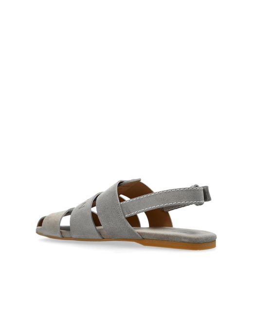 J.W. Anderson White Suede Sandals