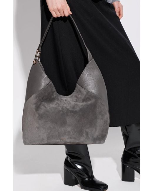 Furla Gray 'Lara L' Shopper Bag