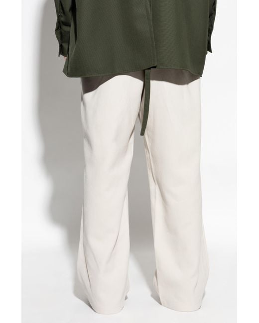AMI White Trousers With Logo for men