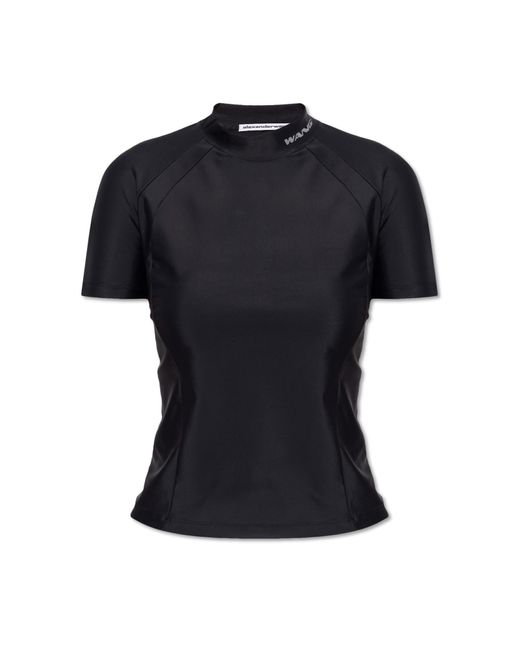 T By Alexander Wang Black Logo Top