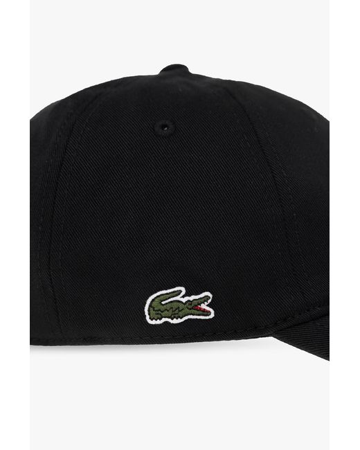 Lacoste Black Baseball Cap With Logo