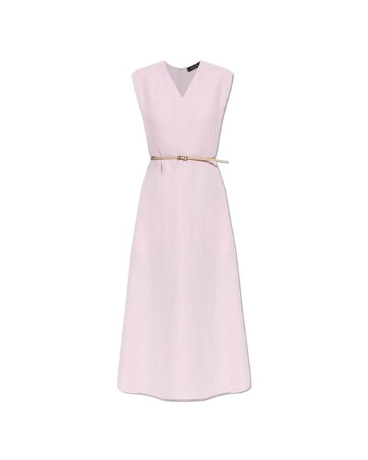 Fabiana Filippi Pink Dress With A Decoratively Finished Hem