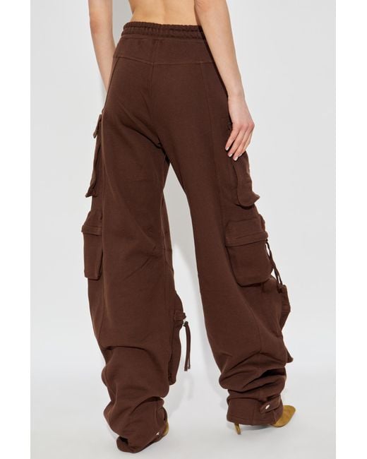 The Attico Brown Trousers With Pockets