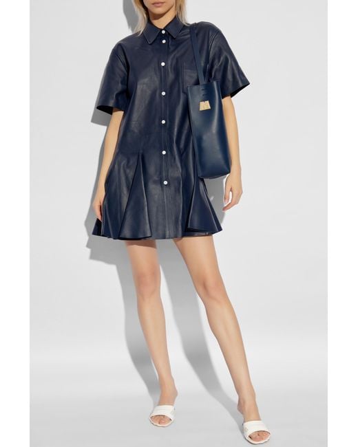 Marni Blue Leather Dress