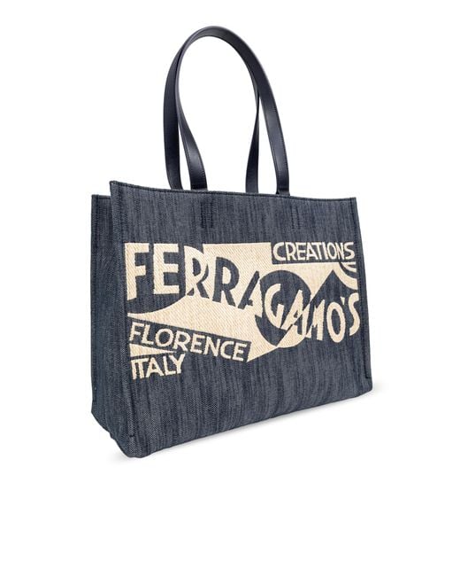 Ferragamo Black 'sign M' Shopper Bag,