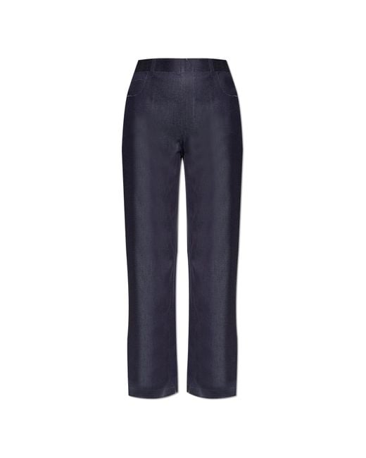 Marni Blue Trousers With Logo