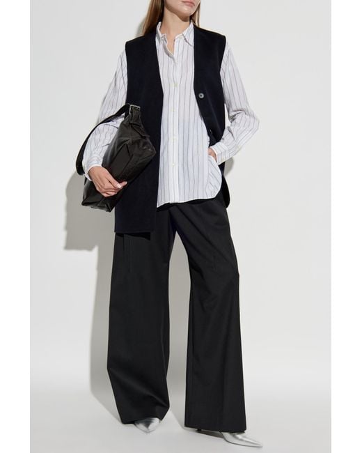 Officine Generale Black Wool Vest 'Reese'