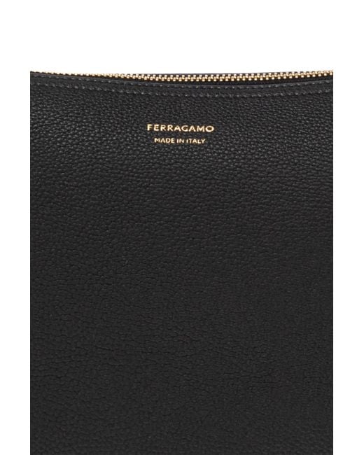 Ferragamo Black Shoulder Bag Smile Medium
