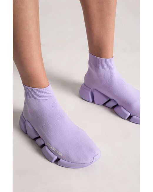 Balenciaga Purple 'speed 2.0 Lt' Sock Sneakers