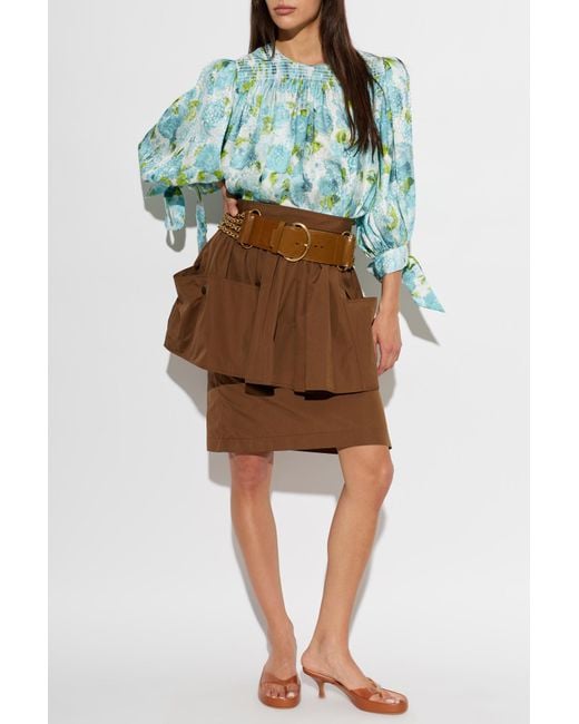 Chloé Brown Skirt With Pockets