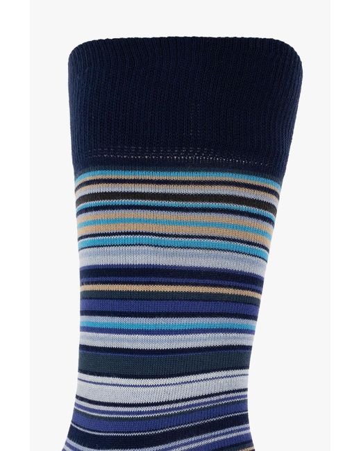 Paul Smith Blue Stripes Socks for men