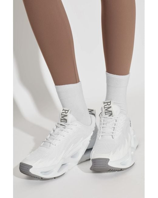 EA7 White Sports Shoes With Logo