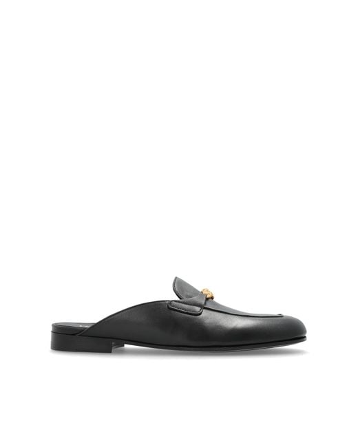 Versace Black Slides With An Applique
