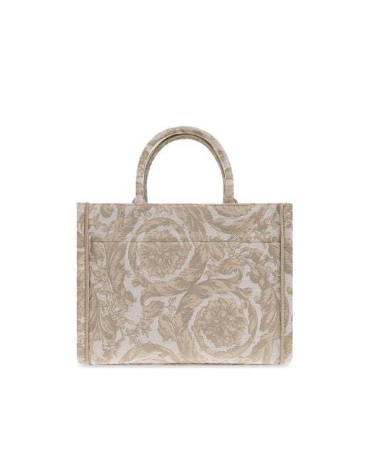 Versace Natural ‘Barocco Athena Small’ Shopper Bag