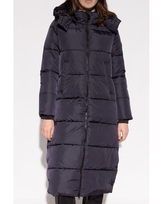 Save The Duck 'colette' Insulated Hooded Jacket in Blue | Lyst