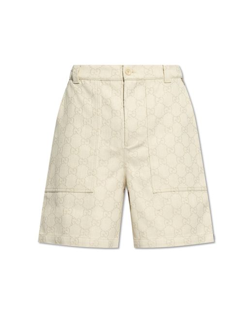 Gucci Natural Monogram Shorts, for men